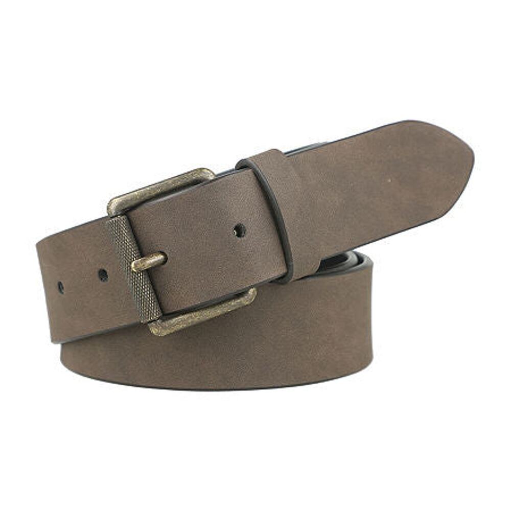 Men's Frye & Co Flat Strap 35mm Faux Leather Belt - Brown - Large (38/40) - NWT